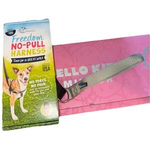 NWT‎ 2 Hounds Design Freedom No Pull Dog GREEN HARNESS & LEASH Medium - 1" Width